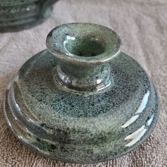 Signed Anspach Studio Pottery Teapot - Handmade Ceramic Art - Charcoal Glaze - Picture 8 of 10